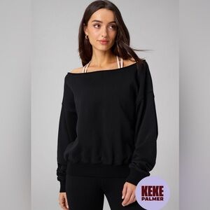 Fabletics off the shoulder cozy sweatshirt